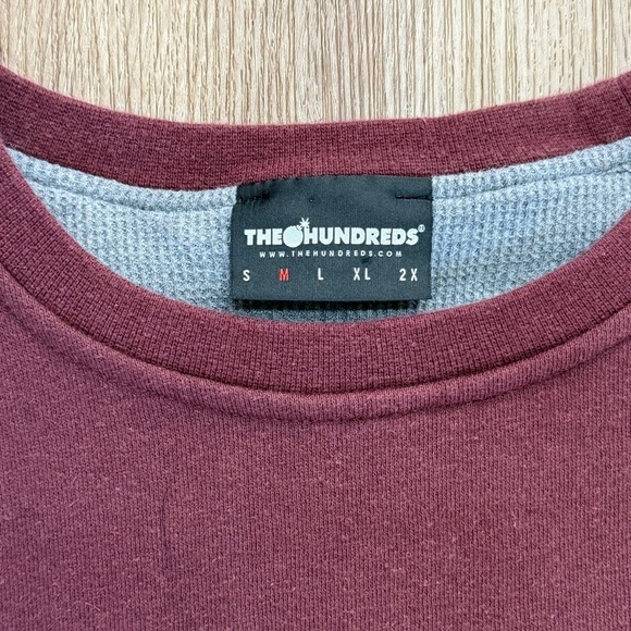 The Hundreds Gordon Crewneck Sweater Burgundy Men’s Medium - Picture 3 of 4